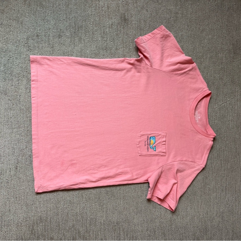 Kids Pink Pocket Tee Vineyard Vines